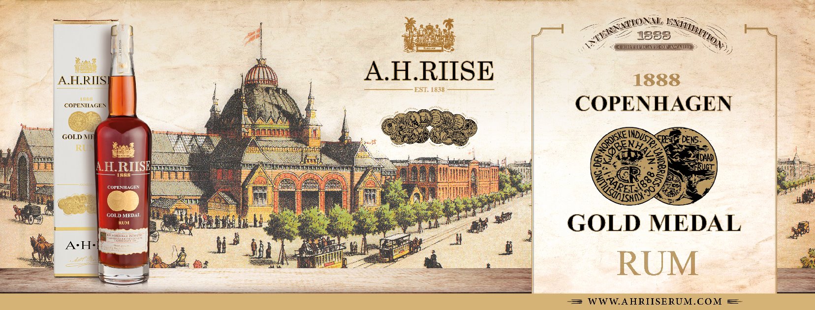 A.H. Riise 1888 copenhagen gold medal