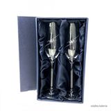 Poháre na sekt a šampanské 210 ml Swarovski® Lines 2 kusy