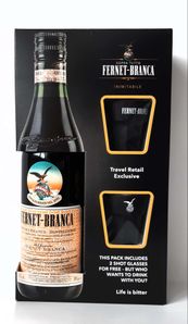 Fratelli Branca Fernet Branca 0.50L - Darčekový set s 2 pohármi
