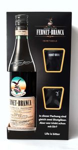 Fratelli Branca Fernet Branca 0.70L - Darčekový set s 2 pohármi