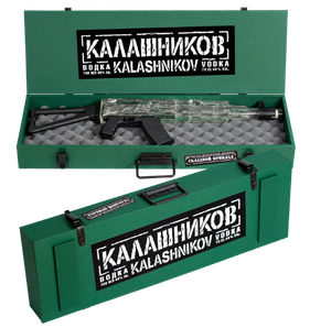 Kalashnikov Vodka Machine Gun AK Wooden Box 0.70L GB