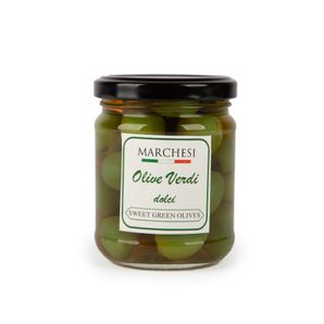 Marchesi Zelené olivy s kôstkami v slanom náleve 350g
