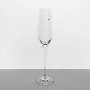 Svadobné poháre Flétna na sekt a šampanské 210 ml Swarovski® Mladomanželia 2 kusy