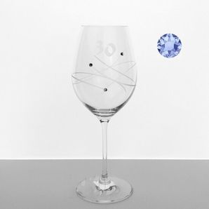 Výročný pohár 30 Swarovski® Lines modré krištále