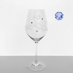 Výročný pohár 40 Swarovski® Lines modré krištále