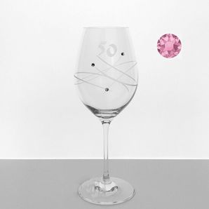 Výročný pohár 50 Swarovski® Lines ružové krištále