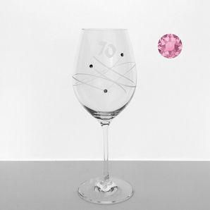 Výročný pohár 70 Swarovski® Lines ružové krištále