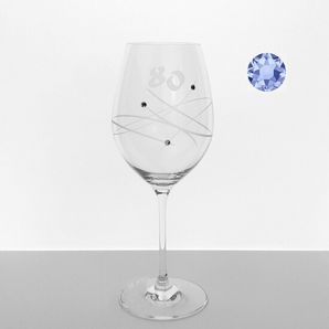 Výročný pohár 80 Swarovski® Lines modré krištále